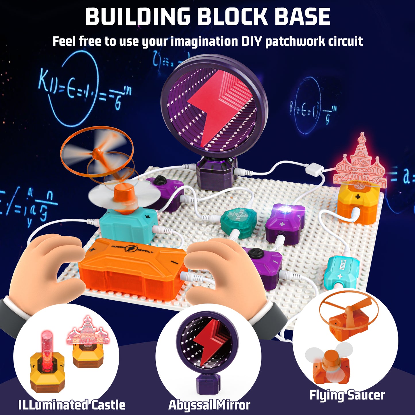 UUSUOO Science Kits for Kids Age 5-7,33 PCS DIY Electronics Exploration Kit with 100+ Projects,Physics Science Experiments Circuit Board Kit,STEM Educational Physics Toys Gift for Kids 5 6 7+