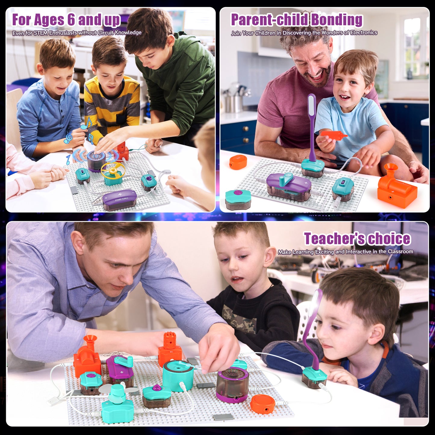 UUSUOO Science Kits for Kids Age 8-12,45PCS DIY Electronics Exploration Kit with 100+ Projects,Physics Science Experiments Circuit Board Kit,STEM Educational Toys Gift for Kids Ages 5-7 8-12