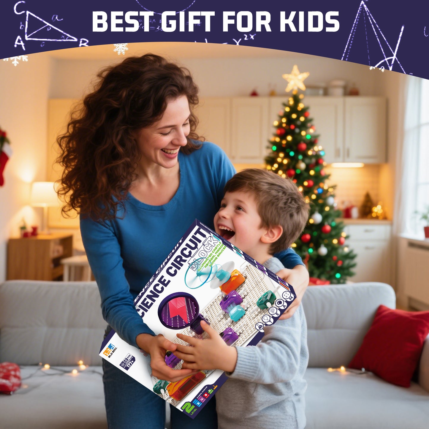 UUSUOO Science Kits for Kids Age 5-7,33 PCS DIY Electronics Exploration Kit with 100+ Projects,Physics Science Experiments Circuit Board Kit,STEM Educational Physics Toys Gift for Kids 5 6 7+