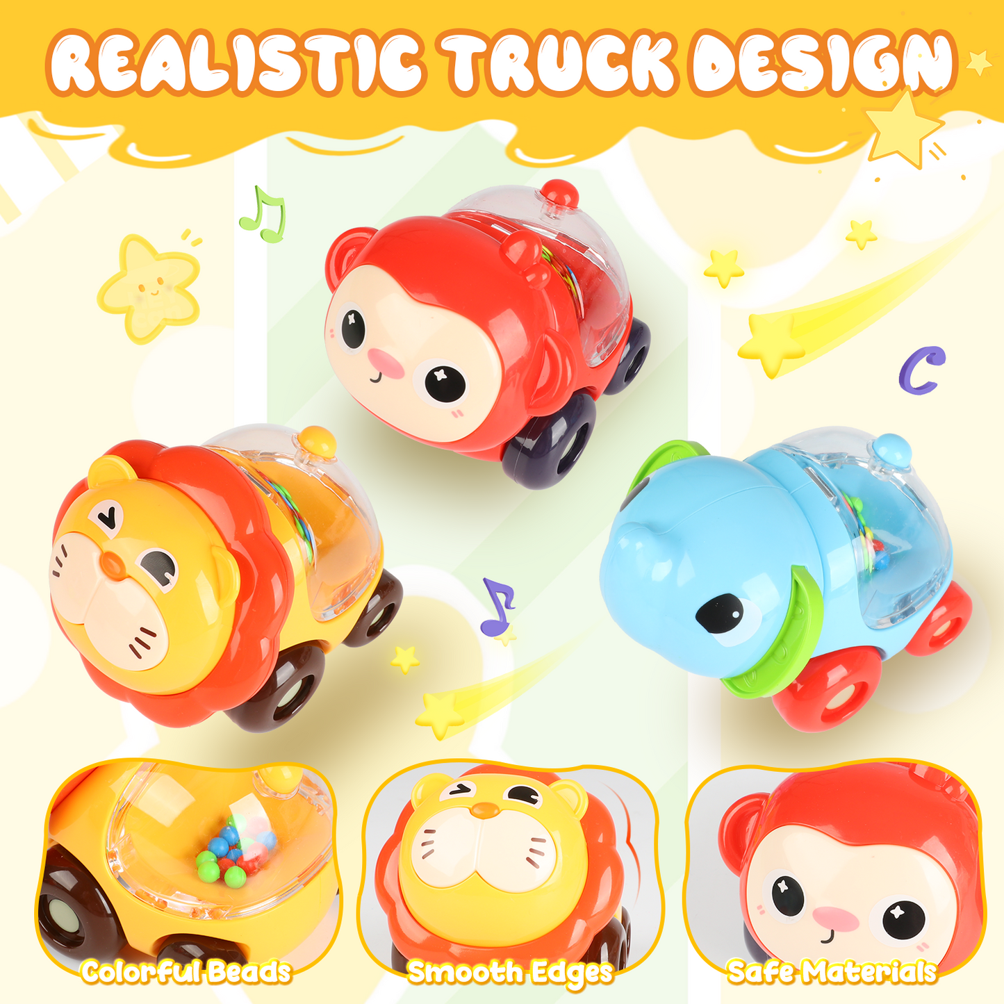 UUSUOO Toy Cars for Toddlers 1-3,4PCS Pull Back Cars Toys,Baby Car Toys for 6-12-18 Months,Mini Car Toys Racing Car Set,Baby Toys 6-12 Months,1st Birthday Gift Christmas Toys for 1 2 3 Year Old Kids