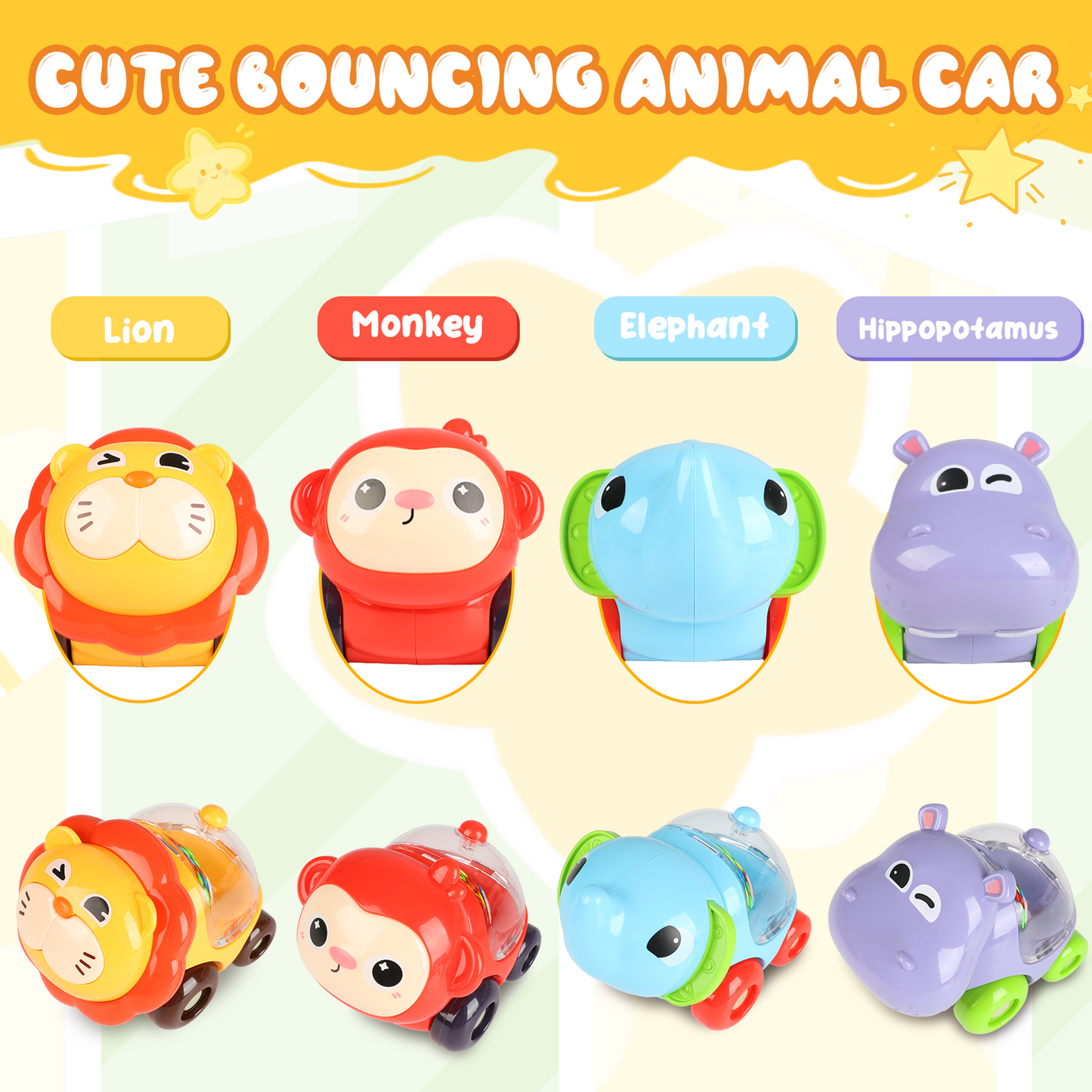 UUSUOO Toy Cars for Toddlers 1-3,4PCS Pull Back Cars Toys,Baby Car Toys for 6-12-18 Months,Mini Car Toys Racing Car Set,Baby Toys 6-12 Months,1st Birthday Gift Christmas Toys for 1 2 3 Year Old Kids