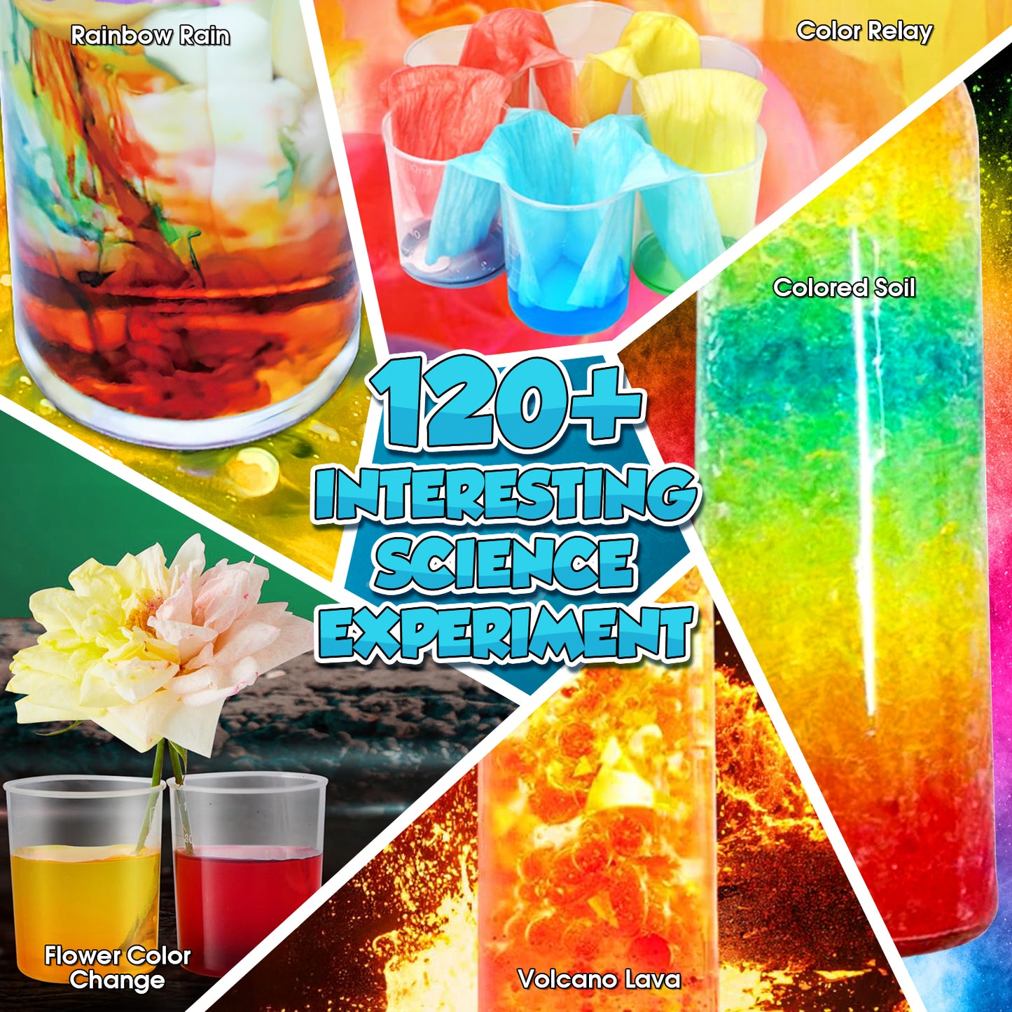 UUSUOO Science Kits for Kids Age 8-12,120 Science Experiments for Kids 9-12,3-IN-1 Kids Science Kits,Stem Educational Learning Chemistry Set,Christmas Birthday Gifts for 6 7 8 9 Years Old Boys Girls