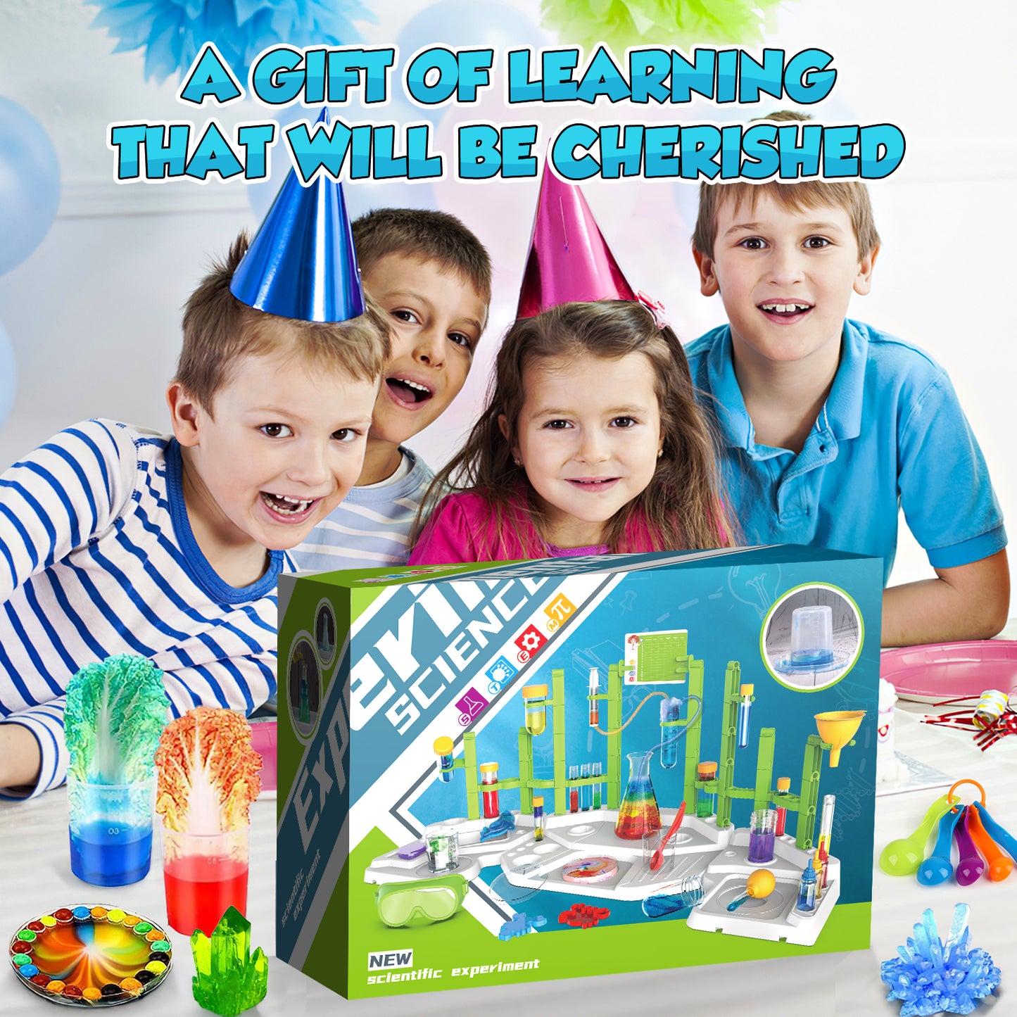 UUSUOO Science Kits for Kids Age 8-12,120 Science Experiments for Kids 9-12,3-IN-1 Kids Science Kits,Stem Educational Learning Chemistry Set,Christmas Birthday Gifts for 6 7 8 9 Years Old Boys Girls