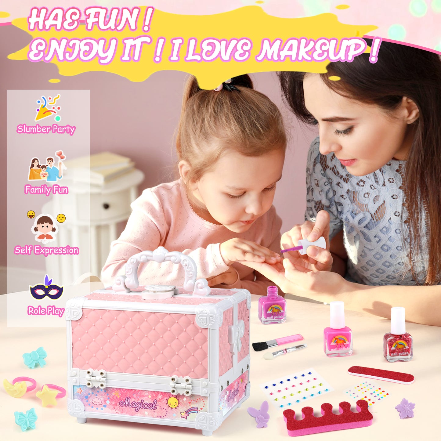 UUSUOO Makeup Case Cosmetics Box with Mirror Lockable 2 Trays Makeup Case OrganizerUUSUOUUSUOO Makeup n Case Cosmetics Box with Mirror Lockable 2 Trays Makeup Case Organizer