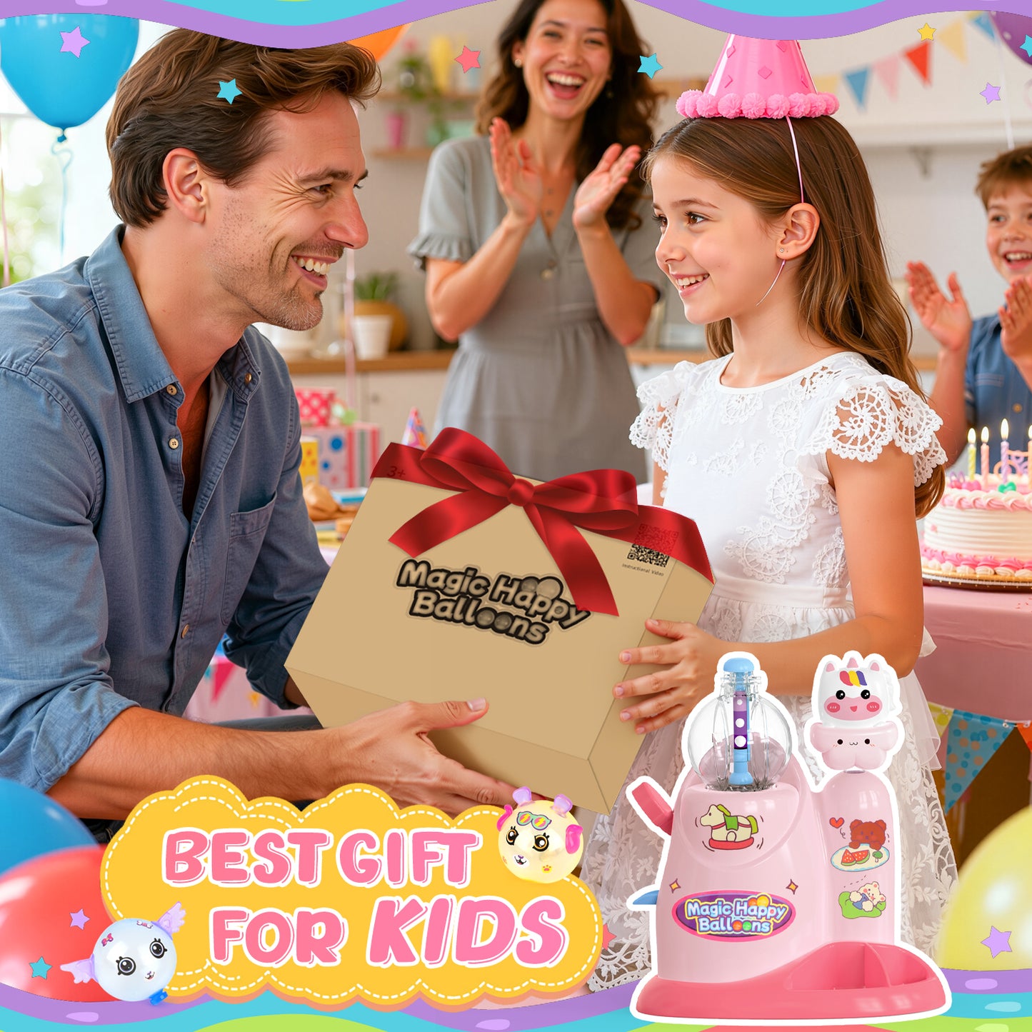 UUSUOO DIY Balloon Animal Kit with Pump,Balloon Making Kit for Kids,Craft Kits for Kids Ages 5-7,Christmas Birthday Gifts for Kids Boys Girls Ages 3+