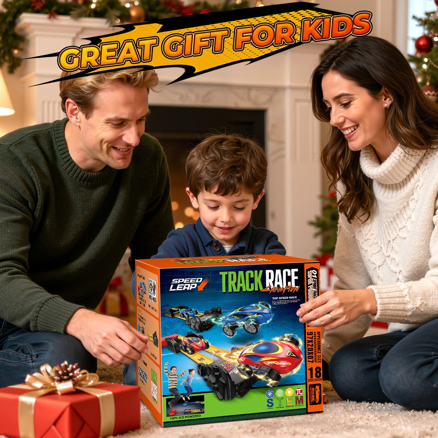 UUSUOO Stomp Race Car Launcher Toy for Kids,2 Cars & Dual Tracks,Indoor Outdoor Car Launcher Set with Racing Cars,Birthday Toy Gifts for Kids 3 4 5 6 7 Years Old
