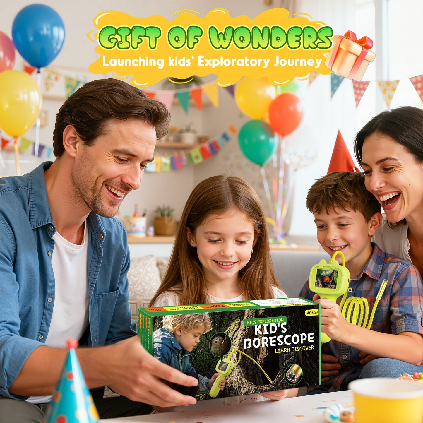 UUSUOO Borescope Snake Camera with Light & 32GB SD Card for Kids,Science Educational STEM Toys for Outdoor Nature Exploration,Birthday Gift for 4 5 6 7 8 + Years Old Boy Girls
