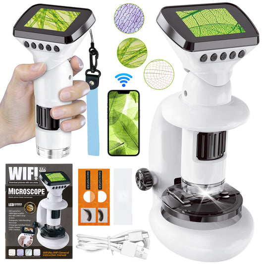 UUSUOO Microscope for Kids,200X-1000X Beginner STEM Kids Microscope with Video & Photo,Science Kits for Kids Age 5-7 8-12,Educational Toys Birthday Gift for Kids Age 5 6 7 8+