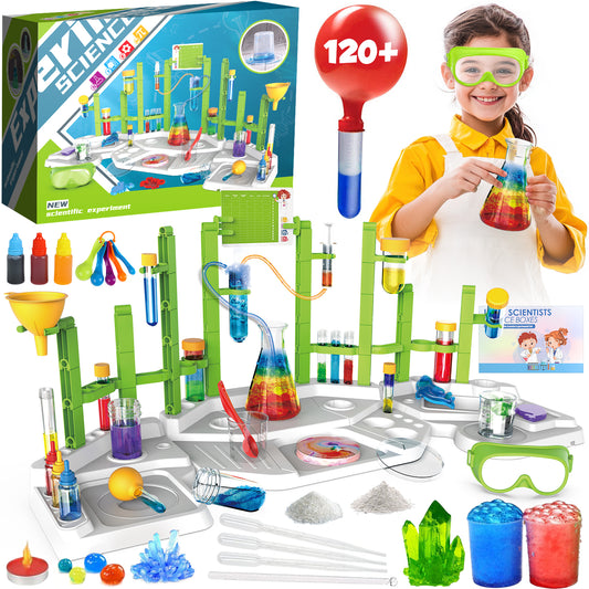 UUSUOO Science Kits for Kids Age 8-12,120 Science Experiments for Kids 9-12,3-IN-1 Kids Science Kits,Stem Educational Learning Chemistry Set,Christmas Birthday Gifts for 6 7 8 9 Years Old Boys Girls