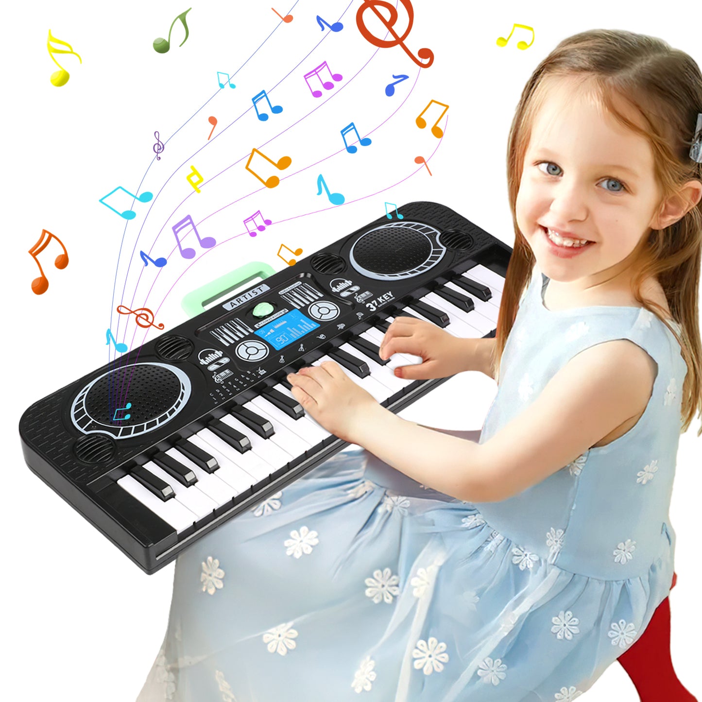 Baby Piano Toys for Kids, 37 Keys Musical Piano Keyboard for Toddlers, Musical Instrument Toys Birthday Gifts for Toddlers Boys Girls Aged 1 2 3 4-7 8+