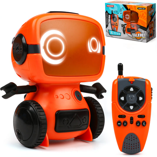 Robot Toys for Kids, Remote Control Robots w/ Auto-Demo, RC Robots with Talkie and Programming Function, Make Fun Sound and Walkie Talkie, Boys Girls Birthday Gifts for 3-8 years old